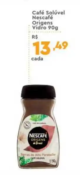 Supper Rissul Café Solúvel Nescafé Origens Vidro 90g oferta
