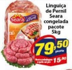 Vencedor Atacadista Linguica de Pernil Seara Congelada pacote 5kg oferta