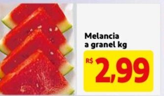 Mercado Extra Melancia a granel 1kg oferta