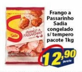 Vencedor Atacadista Frango a Passarinho Sadia congelado s/ tempero pacote 1kg oferta
