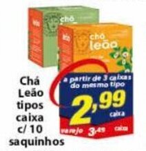 Vencedor Atacadista Cha Leao Tipos caixa c/10 saquinhos oferta