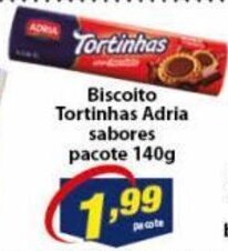 Biscoito Tortinhas Adria sabore pacote 140g