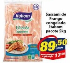 Vencedor Atacadista Sassami de Frango Congelado Itabom pacote 5kg oferta