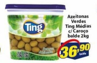 Vencedor Atacadista Azeitonas Verdes Ting Medias c/ Caroco balde 2kg oferta
