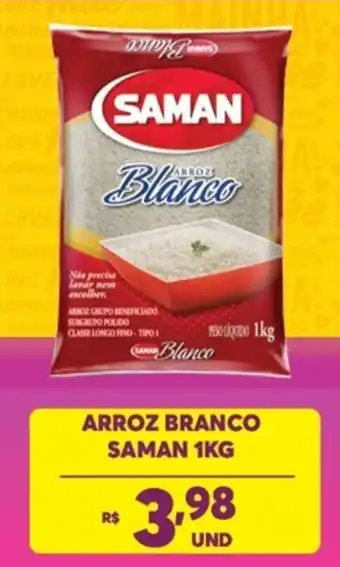 Atacadão Centro Sul Arroz Branco Saman 1kg oferta