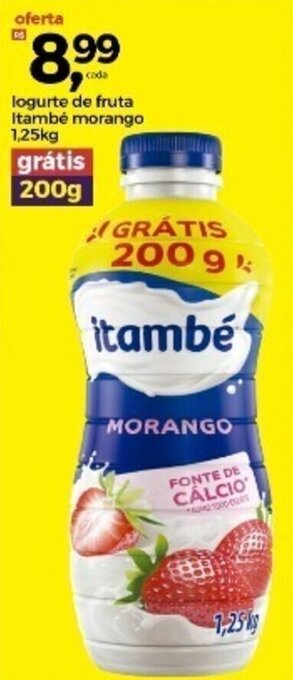 Frangolândia Iogurte de fruta Itambe morango 1.25kg oferta
