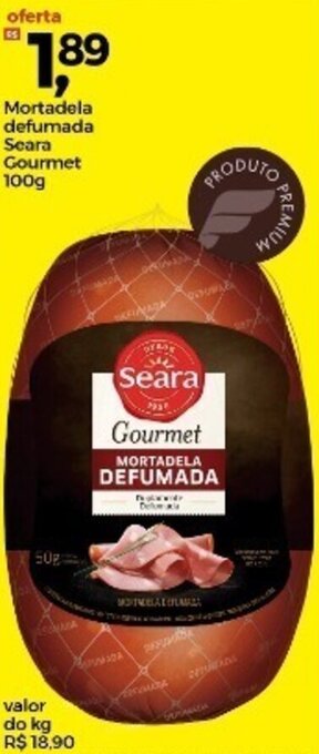 Frangolândia Mortadela Defumada Seara Gourmet 100g oferta
