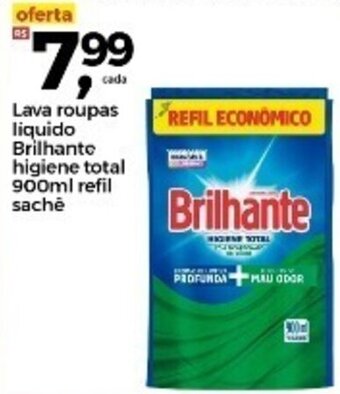 Frangolândia Lava roupas liquido Brilhante Higiene total 900ml refil sache oferta