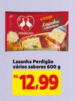 Mercado Extra Lasanha Perdigao varios sabores 600g oferta