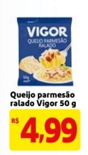 Mercado Extra Queijo Parmesao Ralado Vigor 50g oferta