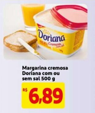 Mercado Extra Margarina cremosa Doriana com ou sem sal 500g oferta