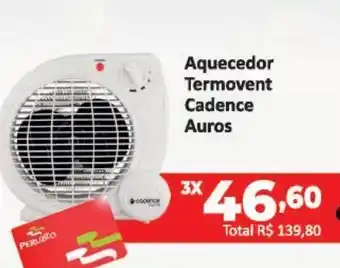 Aquecedor termovent cadence auros