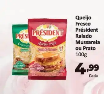 Peruzzo Queijo fresco president ralado mussarela ou prato 100g oferta