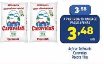 Acucar Refinado Caravelas pacote 1kg