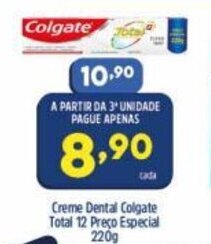 Arena Atacado Creme Dental Colgate Total 12 preco especial 220g oferta