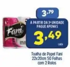 Arena Atacado Toalha de Papel Fani 22x20cm 50 Folhas com 2 rolos oferta