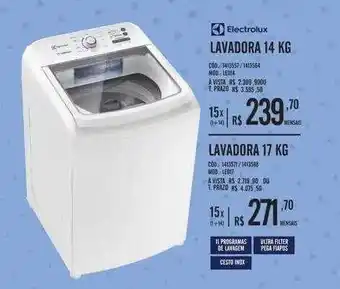 Zema Lavadora 14 Kg Electrolux oferta