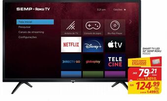 GBarbosa Smart tv led 32” semp roku r5500 oferta