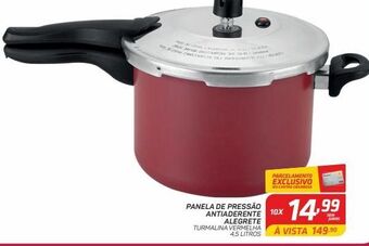 GBarbosa Panela de pressão antiaderente alegrete turmalina vermelha 4,5 litros oferta