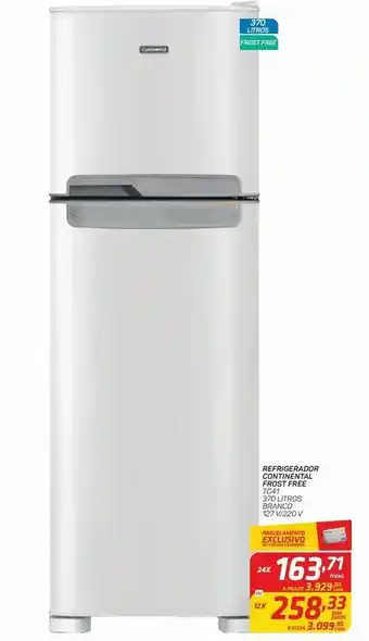 GBarbosa Refrigerador continental frost free tc41 370 litros branco 220 v oferta