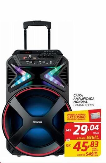 Caixa amplificada mondial cm400 400 w