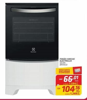 GBarbosa Fogão 4 bocas electrolux 52lbs branco oferta