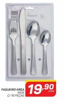 GBarbosa Faqueiro krea inox c/ 16 peças oferta