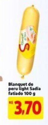 Extra Supermercado Blanquet de Peru Light Sadia fatiado 100g oferta