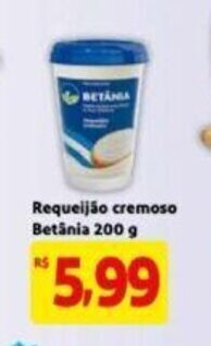 Extra Supermercado Requeijao cremoso Betania 200g oferta