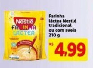 Extra Supermercado Farinha Lactea Nestle Tradicional ou com aveia 210g oferta