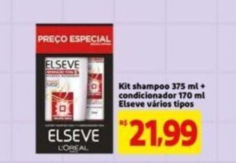 Extra Supermercado Kit Shampoo 375ml + Condicionador 170ml Elseve oferta