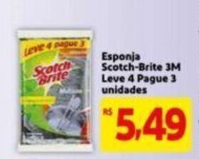 Esponja Scotch Brite 3M Leve 4 Pague 3 unidades