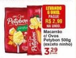 Rossi Supermercado Macarrao c/ ovos petybon 500g oferta