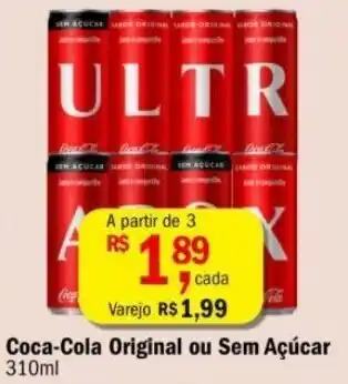 Ultrabox Coca Cola Original ou Sem Acucar 310ml oferta
