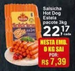 Rossi Supermercado Salsicha Hot Dog Estrela 1kg oferta