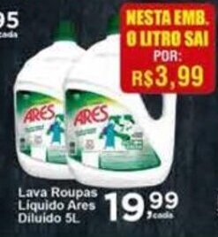 Rossi Supermercado Lava roupas Liquido Ares Diluido 1L oferta