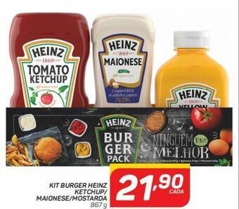 GBarbosa Kit burger heinz ketchup / maionese / mostarda 867g oferta