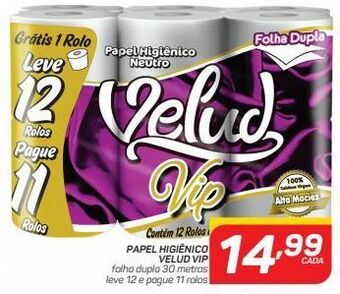 Papel higiênico velud vip
