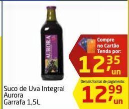 Tenda Atacado Suco de uva integral aurora garrafa 1,5l oferta