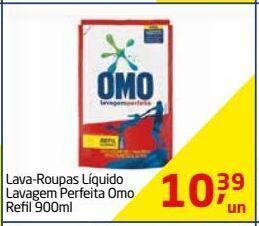 Tenda Atacado Lava-roupas líquido lavagem perfeita omo refi l 900ml oferta
