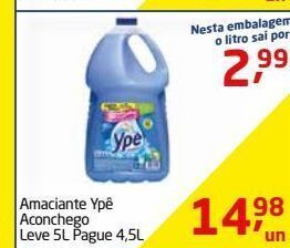 Tenda Atacado Amaciante ypê aconchego leve 5l pague 4,5l oferta