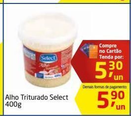 Tenda Atacado Alho triturado select 400g oferta