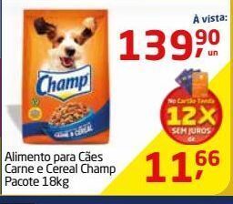 Tenda Atacado Alimento para cães carne e cereal champ pacote 18kg oferta