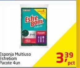 Esponja multiuso esfrebom pacote 4un