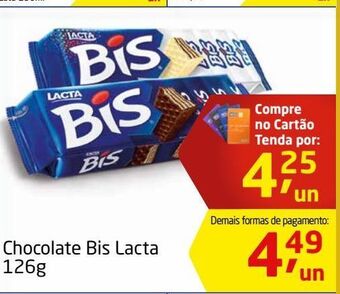 Tenda Atacado Chocolate bis lacta 126g oferta