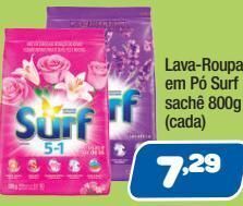 Costazul Supermercados Lava-roupas em pó surf sachê 800g oferta