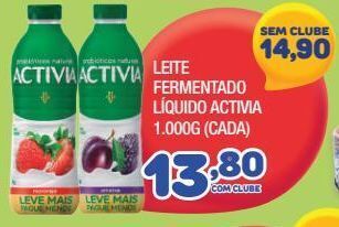 Costazul Supermercados Leite fermentado líquido activia 1.000g oferta