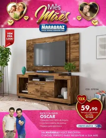 Rack com painel oscar