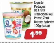 Costazul Supermercados Iogurte pedaços de fruta tradicional ou pense zero batavo sabores 100g oferta