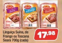 Costazul Supermercados Linguiça suína, de frango ou toscana seara 700g oferta